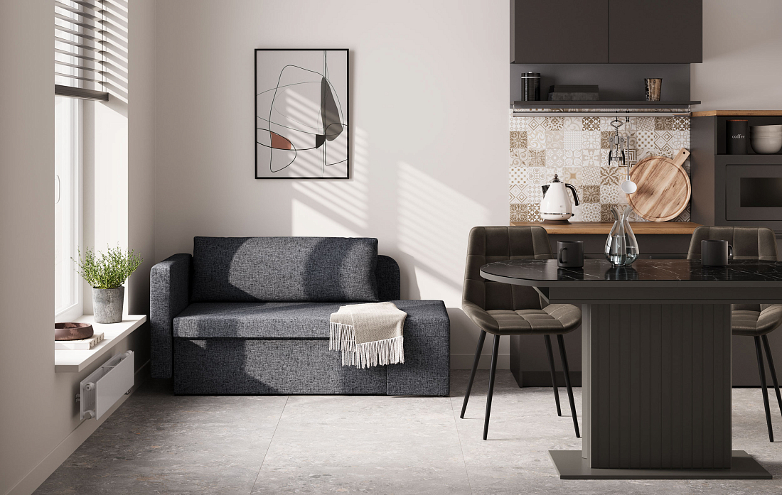 Шони / тахта рогожка серая